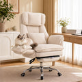 Bowthy Office Chair with Flip Armrests & Foot Rest,criss Cross Legged Home Office Desk Chair with Pet Seat,ergonomic Reclining Computer Gaming