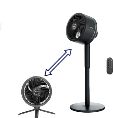 Shark FlexBreeze Pedestal & Tabletop Fan, Indoor & Outdoor, Portable, Oscillating Fan with Remote, Quiet, Powerful, Corded & Cordless, 3 Fan Speeds, Black (Renewed)
