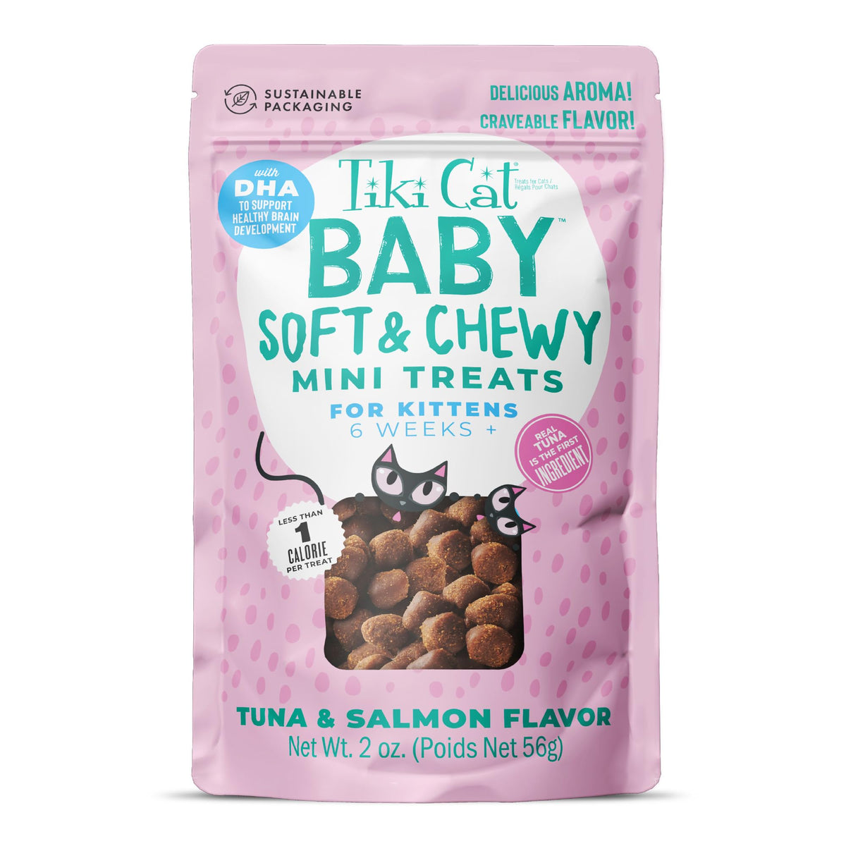 Tiki Cat Baby Soft & Chewy Tuna & Salmon Flavored Treats, 2 oz. (8 Count)
