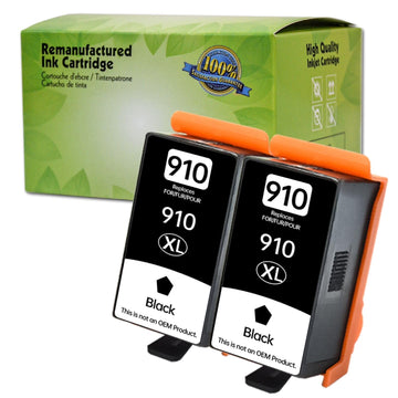 Remanufactured Ink Cartridge Replacement for HP 910XL 910 XL to use with HP OfficeJet Pro 8025e 8028e 8035e 8025 8028 8035 OfficeJet 8015e 8022e 8015 8022 Printers (910XL Black-2 Pack-R)