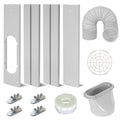 Portable Ac Window Vent Kit,Adjustable Air Conditioner Window Seal Kit with 5.9 Inch Diameter 59" Length Ac Exhaust Hose for Vertical/Horizontal Window