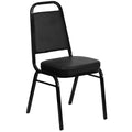 Flash Furniture Hercules Vinyl Banquet Chair, Black, 4-pack, Set of 4, Black Vinyl/black Frame