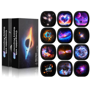 Galaxy Projector Disc - 12 Realistic Film Discs and Other Same Model Meteor and Galaxy Projector (SKE-TKQ01 & BL-DQY02 Pro) 5K Ultra HD Projector Slides - 12 Disc Set