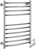 Heated Towel Rail Rails Towel Warmer,Wall Mounted Electric Heated Towel Rail, 304 Stainless Steel Plug-in/Hardwired Bathroom Radiator Towel Warmer and Drying Rack 100W (30 X 22.6 X