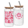 Girl Mom Gifts, First Mother's Day Christmas Birthday Baby Shower Gifts For Girl Mama, Pregnant New Mom, Moms To Be, Mommy To Be - 16 Oz Women Cup Can Glass