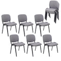 Clatina Set of 10 Stackable Waiting Room Chairs, Armless No Wheels Reception Chair with Upholstered Seat, Guest Chairs for Conference,