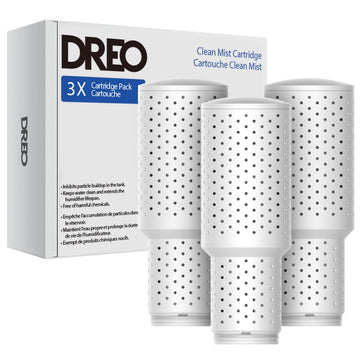 DREO Demineralization Cartridge 3-Pack for Humidifiers, Compatible with Dreo Humidifiers HM311/311S/524/524S, Prevent Mineral Build-up, Filter Hard Water, Eliminate White Dust