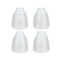 Aspen Creative 23111-4 Contemporary Style Replacement Clear with Grid Pattern Glass Shade, 2-1/8" Fitter Size, 5-1/8" high x 4-1/2" diameter, 4 Pack