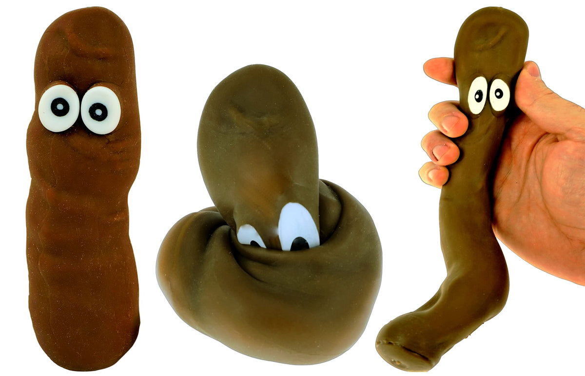 JA-RU Stretchy Poop Squishy Fidget Toys (1 Unit) Fake Poop Funny Gag Gifts for Kids. Stress Relief Toy. April Fools Pranks, Novelty Toys & Amusements. Party Favors. 6448-1p