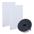 Window Air Conditioner Foam Insulation Panels,AC Side Insulating Panel Kit,2 Pack,White, 17in High x 10 in Wide x 1in Thick