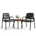 Simple Deluxe 2 Pack Stationary Guest Chairs, No Wheels Waiting Room Chairs with Padded Armrests, Reception Seating for Conference, Meeting,