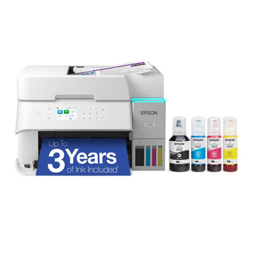 Epson EcoTank ET-3950 Wireless All-in-One Color Supertank Printer with up to 3 Yrs of Ink Refillable Tanks, Perfect for Home Office, 18 PPM, 2.4" Colorful Touchscreen, Auto Feeder (Renewed)