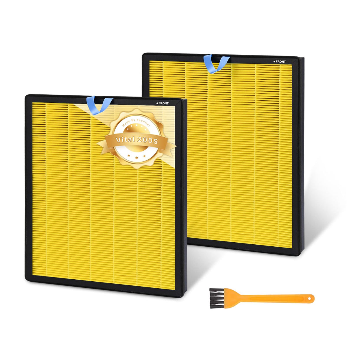 2 Pack Vital 200S Replacement Filter Compatible with LEVOIT Vital 200S Air Purifier, 3-in-1 H13 Grade True HEPA, High-Efficiency Activated Carbon Vital 200S-P Replacement Filter, Vital 200S-RF, Yellow