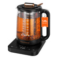 Narcissus Electric Kettle Temperature Control ±5?, 1.8L Glass Electric Tea Kettle with Removable Infuser for Flowers & Fruit Tea, 1200W Fast Boiling, 6 Hours Keep Warming, Black
