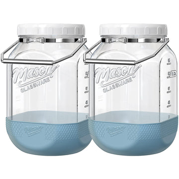 Dwbligt 1 Gallon Glass Container with Airtight Lids, 2 Pack, 3785 ML/128 Oz