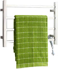 Bathroom Wall Heater Heated Towel Warmer,Stainless Steel Electric Heated Warmer Radiator Wall Mount Towel Rail for Bathroom Kitchen Toilet 450600Mm,Plugin