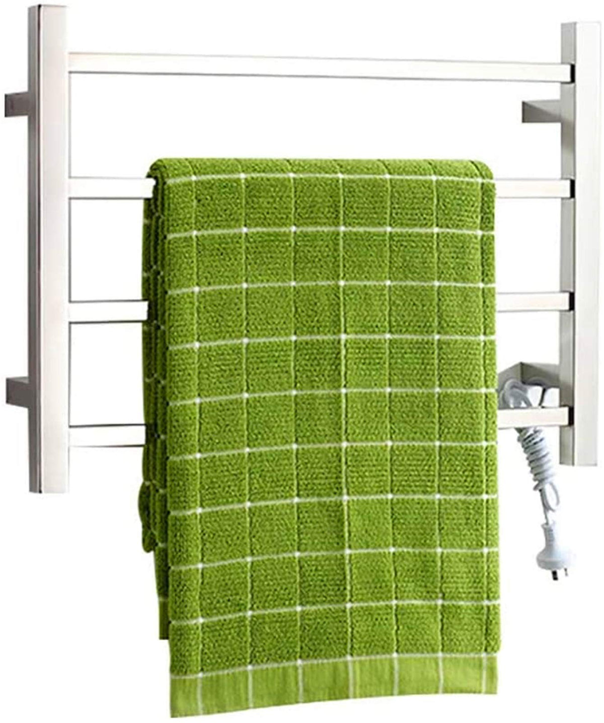 Bathroom Wall Heater Heated Towel Warmer,Stainless Steel Electric Heated Warmer Radiator Wall Mount Towel Rail for Bathroom Kitchen Toilet 450600Mm,Plugin