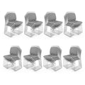 Vingli Stackable Plastic Mesh Padded Chairs for Office Set of 40, Grey, 40 Pack