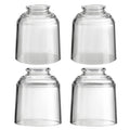 Aspen Creative 23175-60-4, Contemporary Clear Ceiling Fan Replacement Glass Shade, 2-1/8" Fitter, Size: 4" D x 4-3/4" H, 4Pcs/Pack