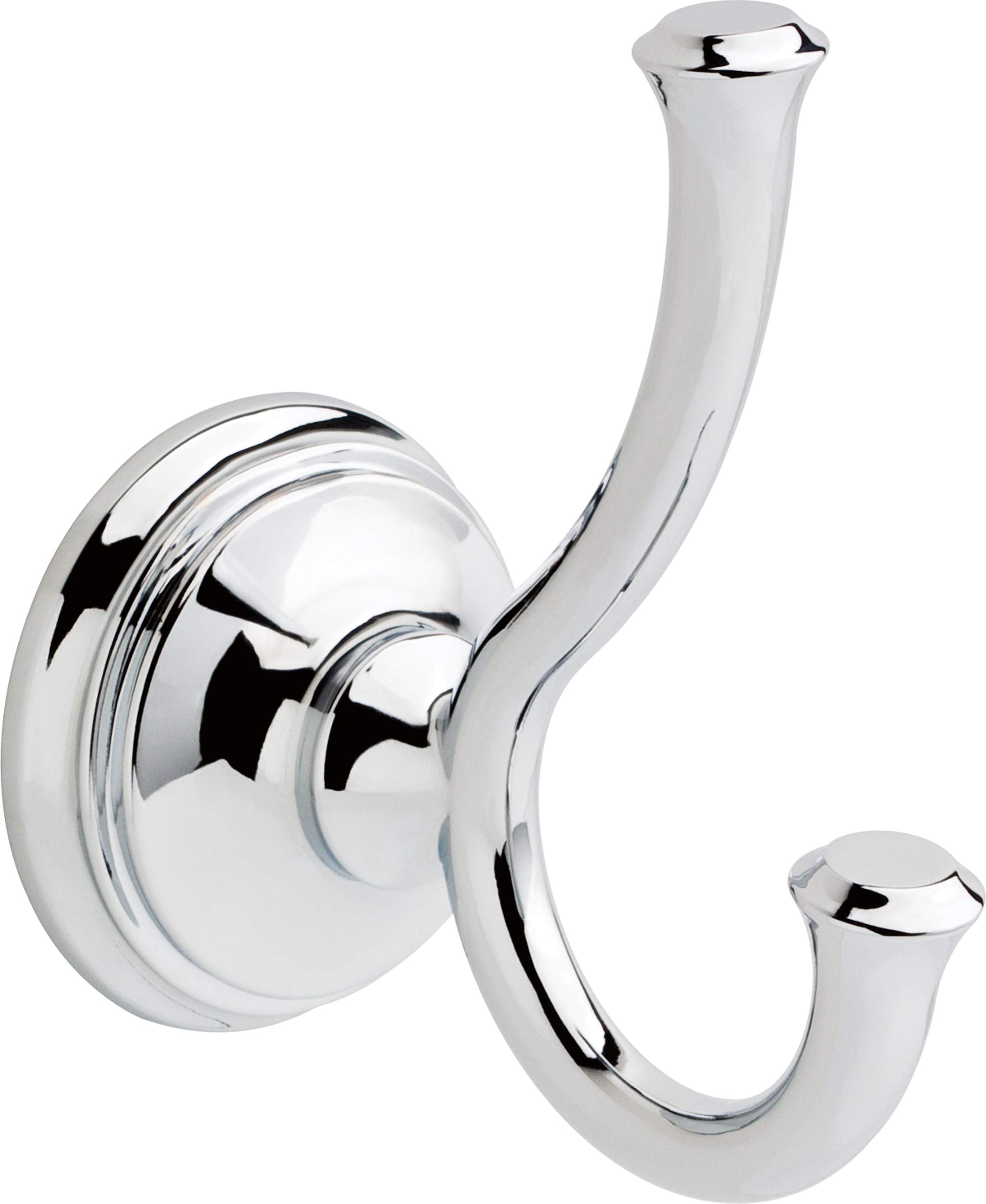 Delta Double Towel Hook for Bathroom or Kitchen| Polished Chrome | Cassidy Accessories