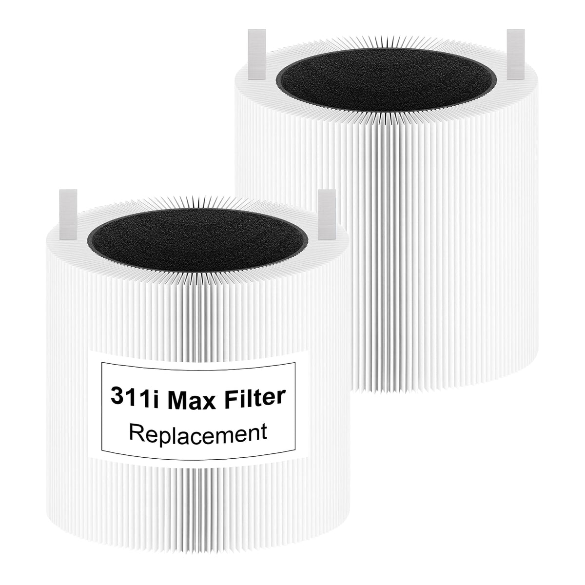 311i MAX Replacement Filter Compatible with Blue Pure 311i Max Air Purifier F3MAX, HEPA and Activated Carbon Filter, White Replacement Filter (2 Packs)