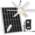 Fanspex 20.5'' Solar Rechargeable Ceiling Fan Light with Battery Backup, 25W Solar Powered Hanging Fans for Outdoor Gazebo, Chicken Coop, Greenhouse, Shed, Pet House