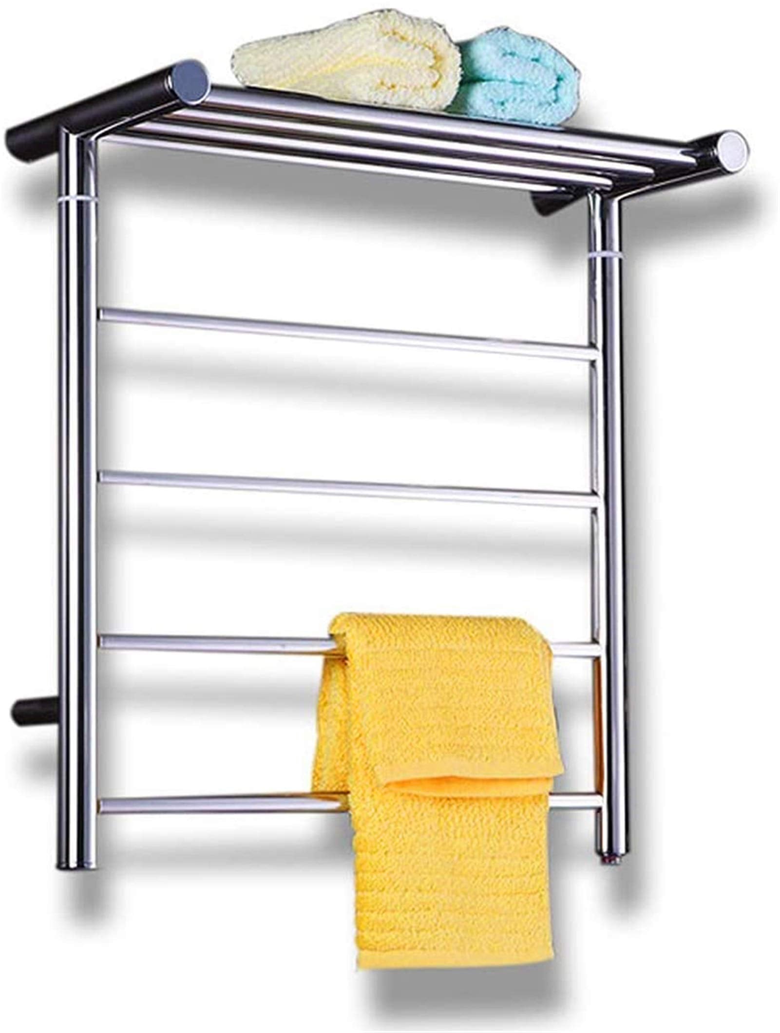 LUNEZY Bathroom Wall Heater Towel Warmer,Electric Towel Drying Rack, Constant Temperature Stainless Steel Polishing Radiator, Smart Bathroom Heating Towel Rod