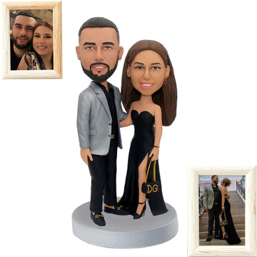 ArtiPClay Custom Bobblehead, Full Body Customization Based on Pictures, Custom Bobblehead Doll, Double Figurine, Couple Gift, Wedding, Commemorative Gift for Lover, Wife, Husband