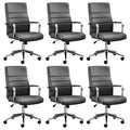 Office Desk Chair, Leather Conference Room Chairs with Wheels, Modern Executive Office Chairs Adjustable Height, Ergonomic Swivel Rolling