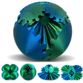 Gear Sphere, 3D Printed Gearsphere - The Steampunk Whirling Wonder Fidget Gear Ball, Gearsphere Cube Fidget Toy for Office and Home, Stress Relief Cool Stuff Toys Gift for 3+ Kids Adult (Green)