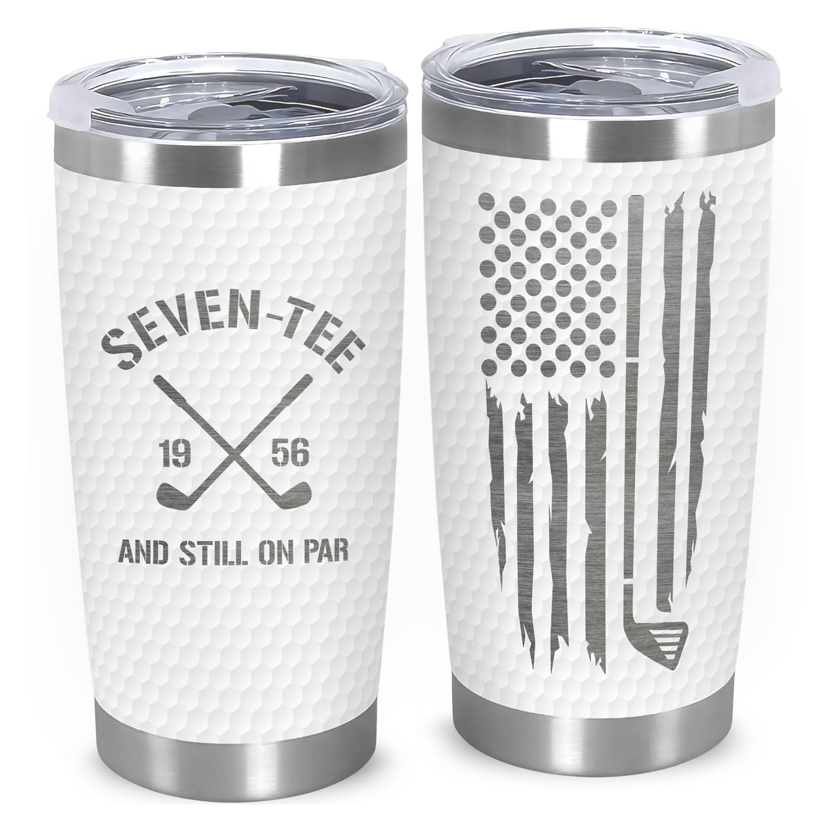 Golf Birthday Gifts for Men - Seven-Tee and Still on Par 70th Birthday Tumbler, Gift for 70 Year Old Man, 70th Bday Golf Gifts, Father Day, Christmas Gift for 70 Year Old Man, Dad, Grandpa