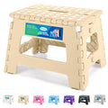 Dyforce Kids Step Stool 9 Inch, 300lbs Folding Step Stool for Toddler, 9inch, Khahi