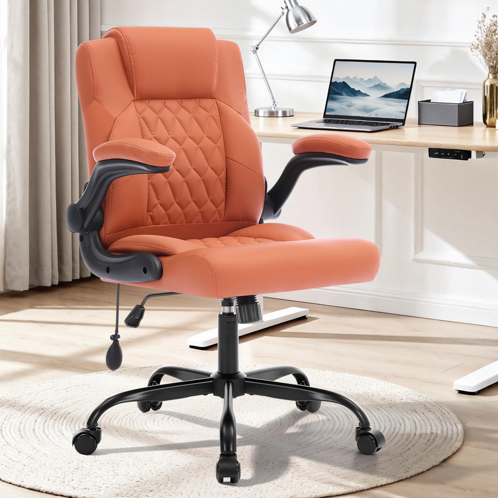 Morkprism Office Chair,executive Computer Desk Chair,brown, 25 inches (W) x 25 inches (L) x 40 inches (H)