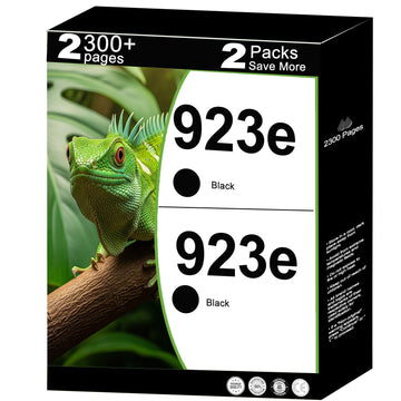 923e Ink Cartridges Compatible Replacement for HP 923 XL 923XL Work for OfficeJet 8120 8122 8123 8124 8125 8130 8132 8124e Pro 8135e 8138e 8139e 8130e 8132e Printer with V17.2.1 Chip(2 Packs,Black)