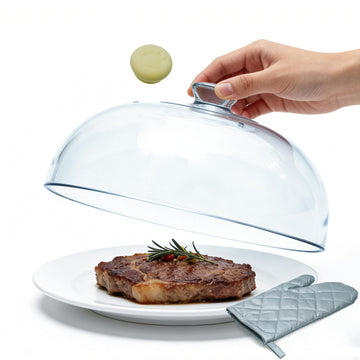 MAGJIUKE Glass Microwave Splatter Cover for Food, 10 Inch