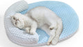 Summer Cat Cooling Mat - Cooling Cat Bed Pet Bed Mat for Cats or Small Dogs, Cat Summer Sleeping Beds with U-Pillow Soft and Comfortable, Calming Cozy Cat Pad Washable, Non-Slip Bottom Removable