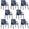 Boiskom Office Guest Reception Chair Set of 8, Conference Room Chairs Waiting Room Chairs 8 Pack, Modern Leather Office Desk Chair No Wheels.