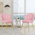 Clatina Waiting Room Guest Chair with Bonded Leather Padded Arm Rest for Office Reception and Conference Desk, Pink, 2 Pk, Brown-sled Base