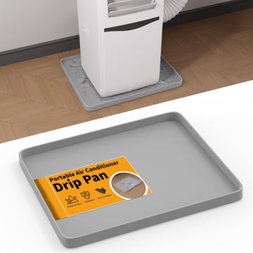 LBG Products Portable Air Conditioner Drip Tray Condensate Drip Pans for 5000-14000 BTU Portable AC Units,Portable AC Drip Pan Catch & Prevent Spills or Leaks from Air Conditioners (Grey)