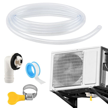 Air Conditioner Drain Hose Kit, 10ft Leak-Proo-f AC Drain Hose Replacement Window Air Conditioner Dra in Kit with 3/5 inch Connector for Window AC and Mini Split Units