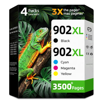 902 XL Ink Cartridges Combo Pack High Yield Replacement for HP 902XL HP902 Compatible for OfficeJet pro 6978 6968 6970 6958 6962 6960 6975 6950 6954 6964 6979 6963 6961 Printer Black and Color(4-Pack)