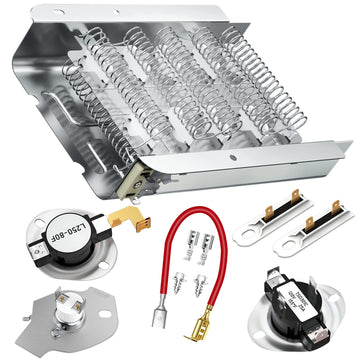?2026 Upgraded? 279838 W10724237 Dryer Heating Element kit fit for Whirlpool Maytag Kenmore Amana Roper Dryer Thermostat Thermal Fuse 3403585 Ned4655ew1 Wed4815ew1 Medc215ew1-AMI PARTS