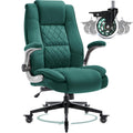 Fabric High Back Office Chair, Thick Padded Ergonomic Computer Desk Chair, Large, Green