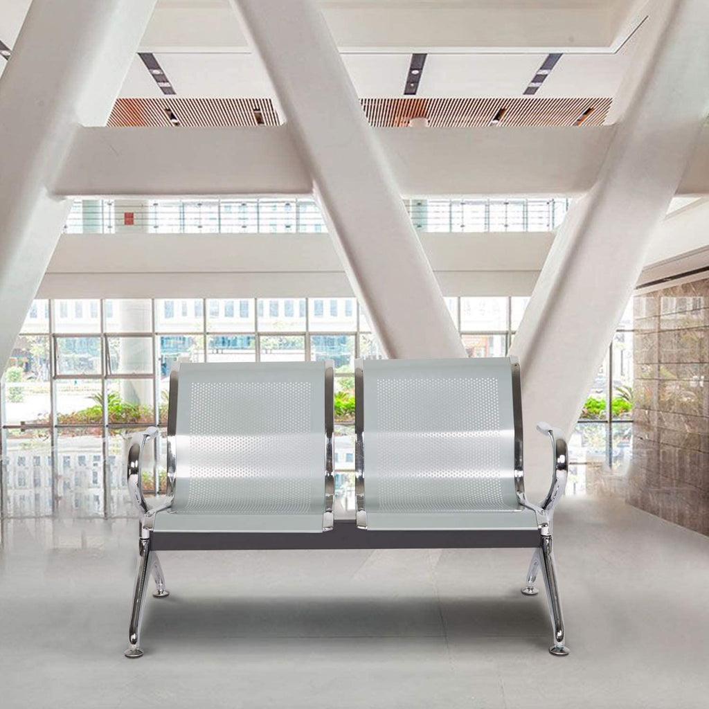 Waiting Room Chair Bench - Airport Reception Bench with Arms Guest Reception Chairs Office Chair Lobby Bench Seating Office Bench Waiting Area