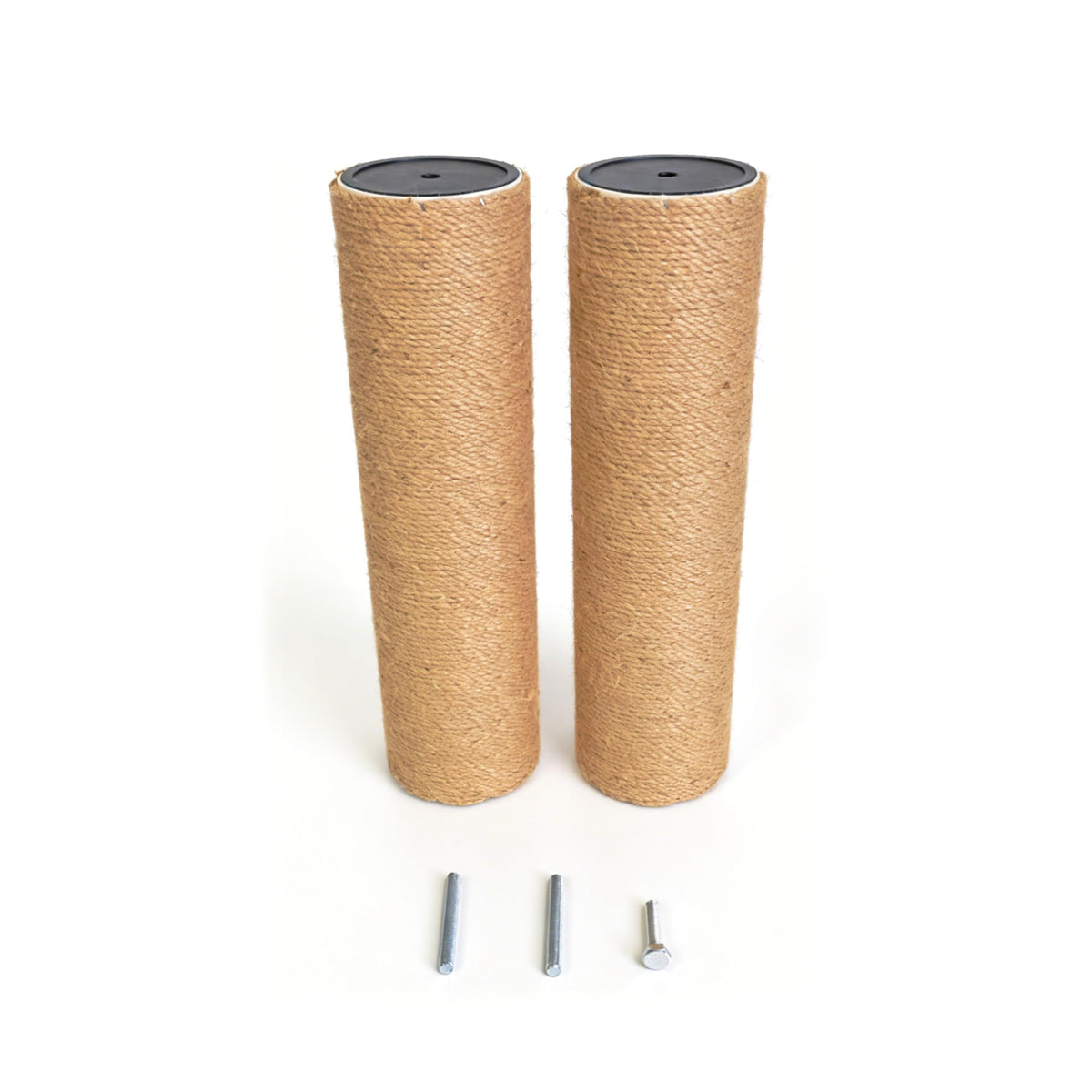 2-Pack Replacement Cat Scratching Sisal Post, 17.72in/45cm Floor-to-Ceiling Cat Tree Extension Post with M10 Screw, Cat Tree Part