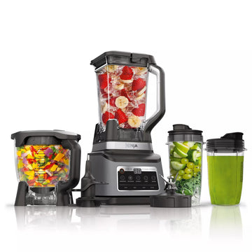 Ninja R-BN803TGT Professional Plus Kitchen Blender System and 8-Cup Food Processor with Auto-iQ, Black - Certified Refurbished