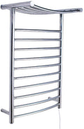Heated Towel Rail Rails Towel Warmer Towel Heater Electric Towel Rack Waterproof Wall-Mounted 304 Stainless Steel Curved Towel Rack Home Bathroom Accessories (Color : Pluginwiring