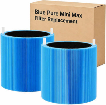 2 Pack Mini Max Replacement Filter Compatible with Blueair Blue Pure Mini Max Air Purifier, FMINI MERV 13 HEPA Filter with Enhanced Carbon Layer, Helps Reduce Smoke, Odors, Dust & Pet Dander