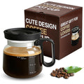 Coffee Pot Mug with Lid,16oz Mini Glass Coffee Pot Cup, with Spill-Proof & Heatproof, Novelty Coffee Pot Coffee Mug for Office Desk & Coffee Lovers Gift (1Pcs)