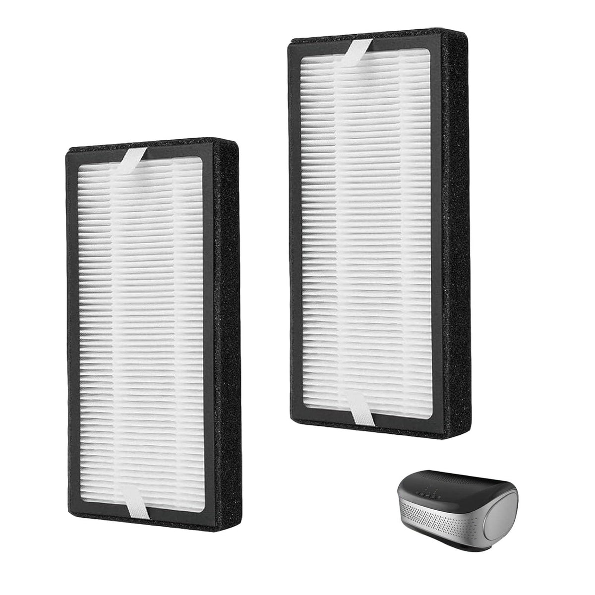 AP-DT10FL Replacement Filter for HomeMedics TotalClean Desktop Air Purifier | Models AP-DT10BK and AP-DT10WT 3-in-1 Ture HEPA and Activated Carbon Filter 2 Set for 6-12 months Replacement Filter Pack